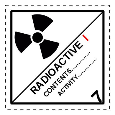 CLASE 7 MATERIAS RADIOACTIVAS GRUPO II 100X100mm