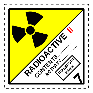 CLASE 7 MATERIAS RADIOACTIVAS GRUPO II 100X100mm