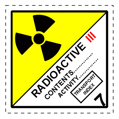 CLASE 7 MATERIAS RADIOACTIVAS GRUPO II 100X100mm