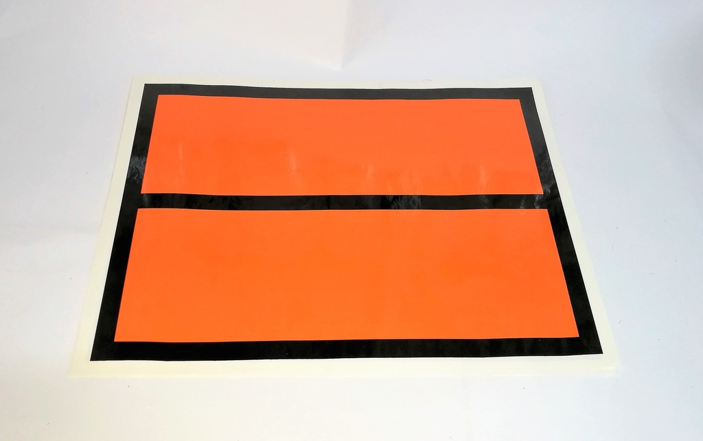 PANEL NARANJA 400X300 NO REFLECTANTE (Sin Numeración) Línea Horizontal