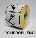 CLASE 8 Sustancias Corrosivas 100X100 MM - POLIPROPILENO PLÁSTICO (copia)