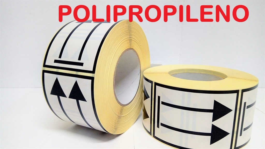 ETIQUETA FLECHAS DE ORIENTACION -  POLIPROPILENO PLÁSTICO