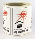 ETIQUETA KEEP AWAY FROM HEAT - 105x74 mm - Bobina