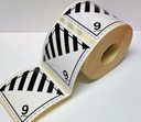 CLASE 9 PELIGROS DIVERSOS LINEA discontínua 110X110 MM