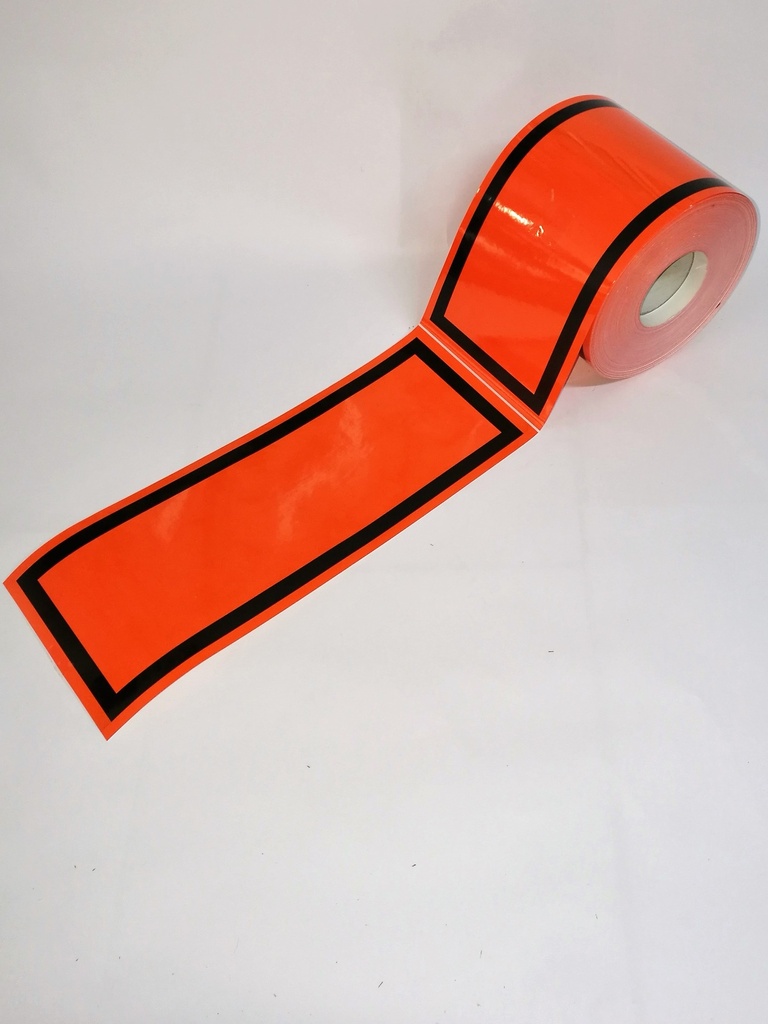 PANEL NARANJA 300X120 MM (SIN TEXTO)